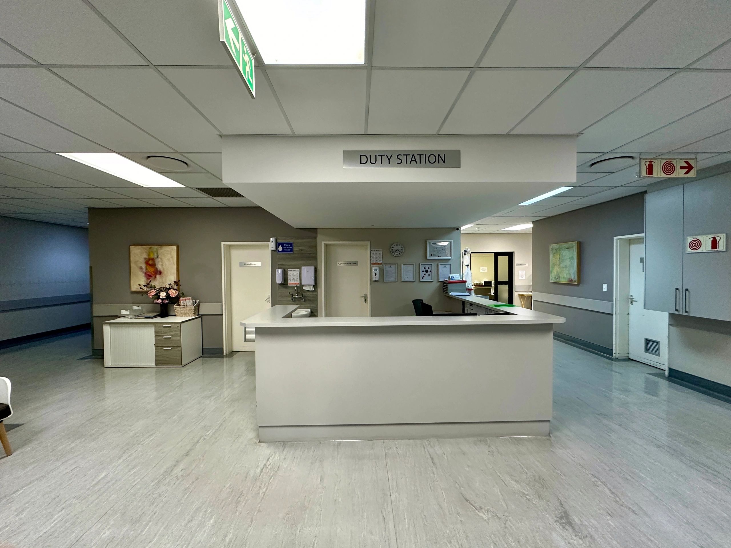 Modern healthcare facility reception area